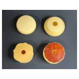 Set of Vintage Plastic Powder Boxes Vanity Jars & Hair Receivers