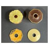 Set of 4 Vintage Art Deco Plastic Hair Receivers