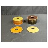 Set of 4 Vintage Art Deco Plastic Hair Receivers