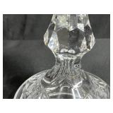 Cut Glass Crystal Canister and Decanter Stopper Set