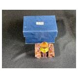 Crystal Decanter and Faceted Glass Perfume Bottle with Box