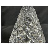 Crystal Decanter and Faceted Glass Perfume Bottle with Box