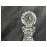 Crystal Decanter and Faceted Glass Perfume Bottle with Box