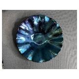 Set of 4 Art Glass Decorative Bowls with Swirl and Iridescent Finishes