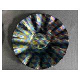 Set of 4 Decorative Fluted Glass Dishes Mixed Colors and Patterns