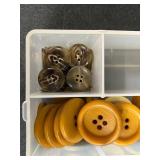 Collection of Assorted Vintage Style Buttons in Organizer Case