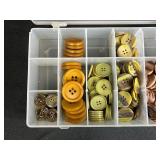 Collection of Assorted Vintage Style Buttons in Organizer Case