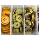Collection of Assorted Vintage Style Buttons in Organizer Case