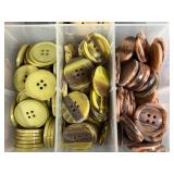 Collection of Assorted Vintage Style Buttons in Organizer Case