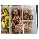 Collection of Assorted Vintage Style Buttons in Organizer Case