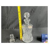 Crystal Decanter with Vodka Tag and 2 Perfume Bottles