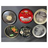 Set of Vintage State and Souvenir Metal Trays