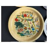 Collection of Vintage Souvenir and Decorative Serving Trays