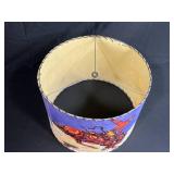 Western Cowboy Rodeo Lampshade with Colorful Bucking Bronco Print