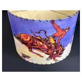 Western Cowboy Rodeo Lampshade with Colorful Bucking Bronco Print