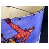 Western Cowboy Rodeo Lampshade with Colorful Bucking Bronco Print