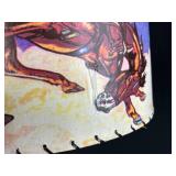 Western Cowboy Rodeo Lampshade with Colorful Bucking Bronco Print