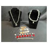 Assorted Beaded Jewelry Collection with Necklaces and Bracelets