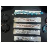 Collection of Glass and Beaded Jewelry with Mexico-Marked Alpaca Sun Pendant