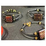 Collection of Glass and Beaded Jewelry with Mexico-Marked Alpaca Sun Pendant