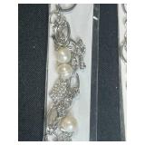 Collection of Glass and Beaded Jewelry with Mexico-Marked Alpaca Sun Pendant