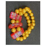 Set of 5 Assorted Vintage Bangles with Christmas Tree Pendants