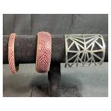 Collection of Assorted Cuff and Bangle Bracelets Including Monet and IHI