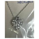 Set of 4 Sweetheart Sterling Silver Necklaces and 4 Colorful Hinged Bracelets