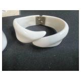 Set of 4 Sweetheart Sterling Silver Necklaces and 4 Colorful Hinged Bracelets