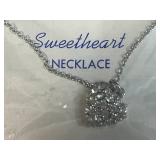 Set of 4 Sweetheart Sterling Silver Necklaces and 4 Colorful Hinged Bracelets