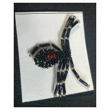 Sterling Silver Dragonfly Necklace, Dichroic Glass Earring & Pendant Set, Beaded Spider Pin