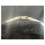 Sterling Silver 925 Necklace with Orange Stone Pendant