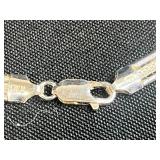 Sterling Silver 925 Necklace with Orange Stone Pendant