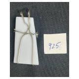 Sterling Silver Key Necklace and Modern Glass Pendant Set