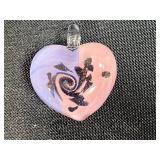 Assorted Jewelry Lot Including Sterling Silver Pearl Pendant, Heart Glass Pendant, and Black Artisan Pendant