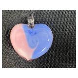 Assorted Jewelry Lot Including Sterling Silver Pearl Pendant, Heart Glass Pendant, and Black Artisan Pendant