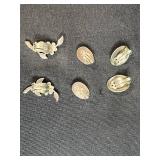 Collection of 3 Pairs Sterling Silver Clip-On Earrings and Beaded Bracelet