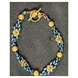 Collection of 3 Pairs Sterling Silver Clip-On Earrings and Beaded Bracelet