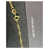 Sterling Silver Gold-Tone Chain Necklace and Multicolor Statement Necklace Set