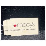 Set of 2 Necklaces - 18kt Gold Over Sterling Silver and Gold Tone with Red Stone Accents