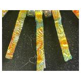 Dichroic Glass Jewelry Set with Necklace, Earrings, and Cross Pendant