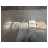Collection of 5 Vintage Table Lighters Including Penguin and Scotch  - untested