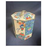 Collection of 7 Decorative Vintage Tin Tea Canisters