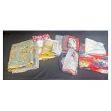 Assorted Vintage Table Linens and Embroidered Napkins Lot