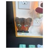 Collection of Handcrafted Glass Animal Night Lights on Light Up Display Board - untested