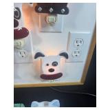 Collection of Handcrafted Glass Animal Night Lights on Light Up Display Board - untested