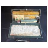 Vintage Showcard Sign Lettering Kit with Stencils and Case