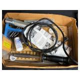 Soldering Iron Tool Lot with Accessories and Metal Sheet Bending Brake
