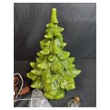 Ceramic Lighted Christmas Tree with Bulbs, Wiring, and Bulb, 13 Inches Tall - untested