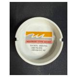 Vintage Goebel Figurine, Westward Look Resort Ashtray, and Wooden Toy Lot